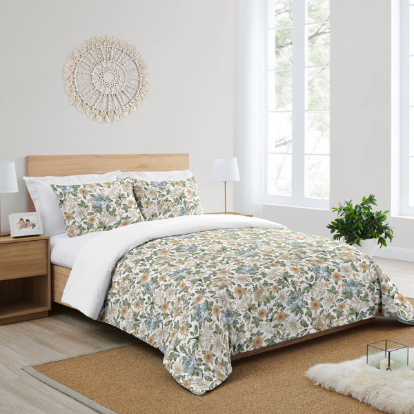 Sweet Jojo Designs Vintage Floral Blue And Yellow Collection Full/Queen